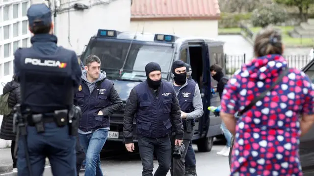 El operativo desplegado en A Coruña. CABALAR