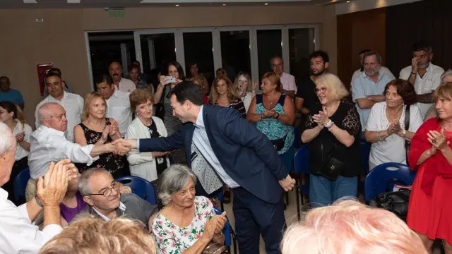 Gonzalo Caballero, en un encuentro con la colectividad gallega en Buenos Aires. EFE