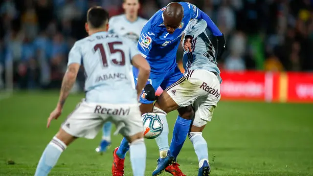 O Celta fixo un bo traballo en defensa. EUROPA PRESS