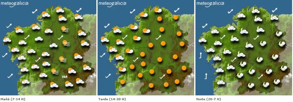 El tiempo este lunes.