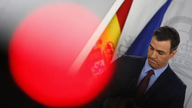 Pedro Sánchez, este martes en rolda de prensa. EFE