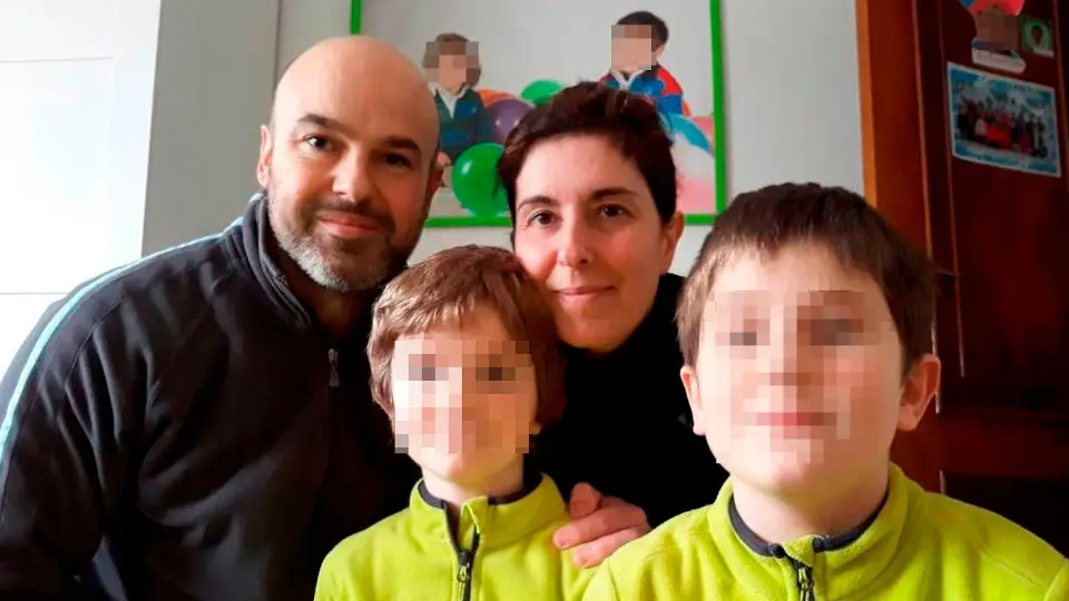 Luis, Cristina e os seus fillos. EFE