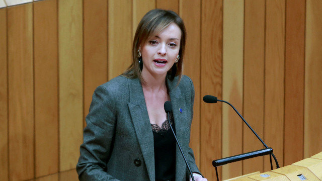 Fabiola García, nun pleno do Parlamento. XOÁN REY