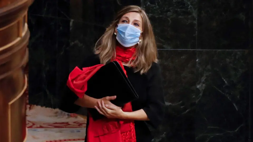 Yolanda Díaz, con mascarilla. EFE