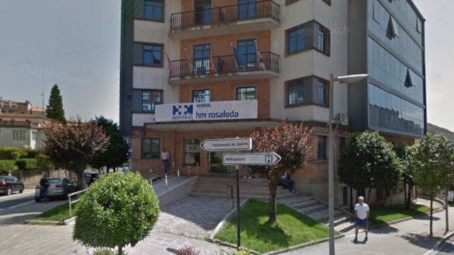 Entrada do Hospital A Rosaleda, en Santiago de Compostela. GSV