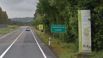 Límite de provincias entre Lugo y A Coruña, en Melide y Palas de Rei. GOOGLE MAPS