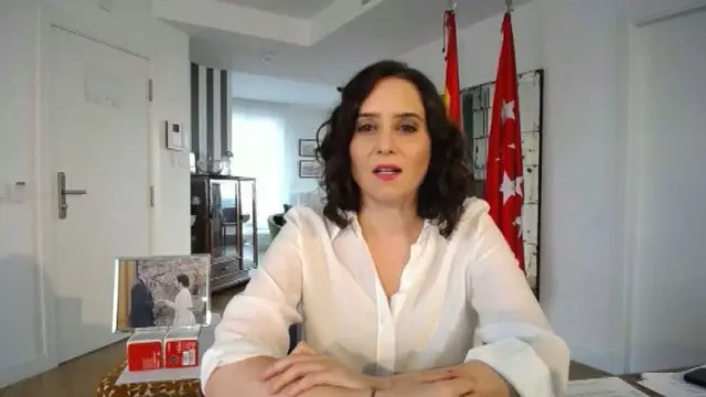 Ayuso, en el apartahotel. EP