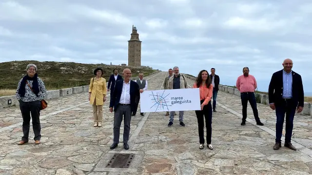 Pancho Casal, este xoves na Coruña. MAREA GALEGUISTA