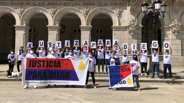 Varias persoas piden en A Coruña justicia para Diego Bello en xullo. EFE