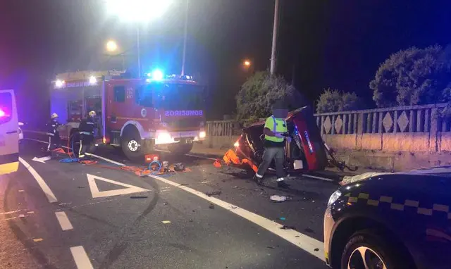 Estado no que quedou o vehículo do falecido. CEDIDA