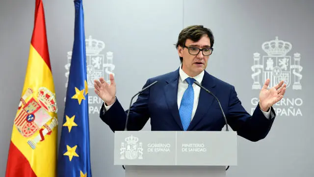 Salvador Illa en rueda de prensa para informar sobre los avances de la Covid-19. EFE