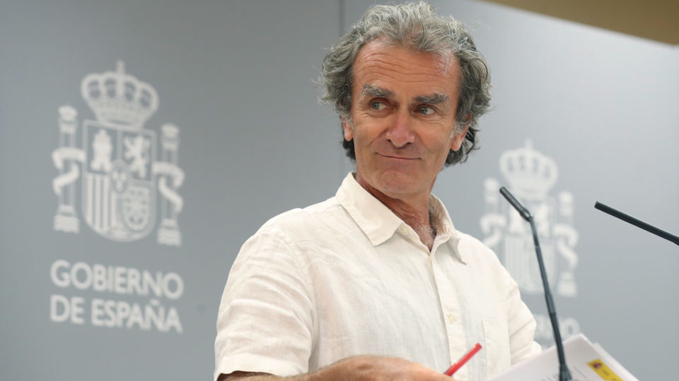 Fernando Simón na rolda de prensa celebrada este luns en Madrid. EFE/Kiko Huesca