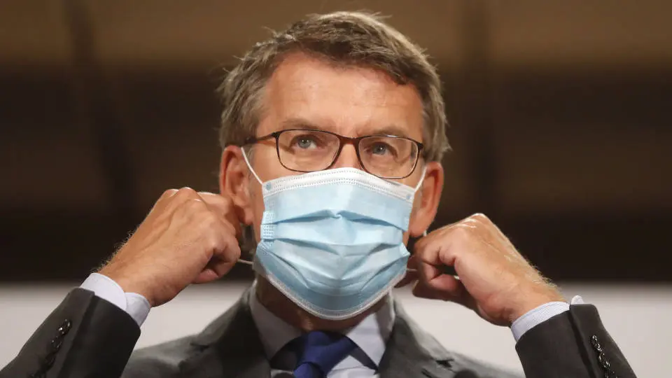 Núñez Feijóo, durante la rueda de prensa que ofreció tras la reunión del Consello este jueves