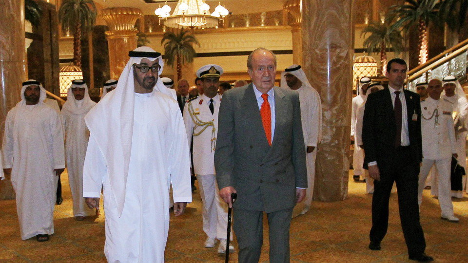 El rey Juan Carlos, en el Hotel Emirates Palace en 2014. ARCHIVO