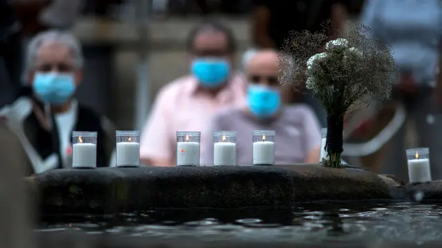 Homenaje a las víctimas de la pandemia en Celanova. BRAIS LORENZO