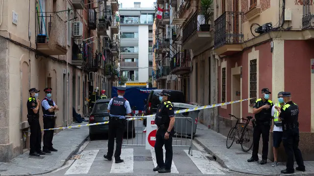 Calle de la Barceloneta en la que se registró el incendio. EFE