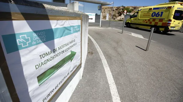 Zona de toma de mostras para detectar coronavirus no Hula. SEBAS SENANDE