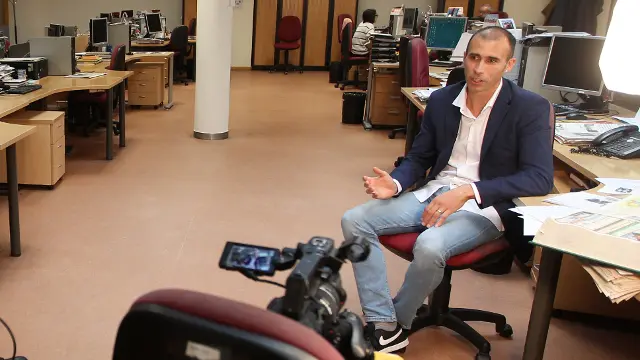 Víctor Méndez en una entrevista.RAFA FARIÑA