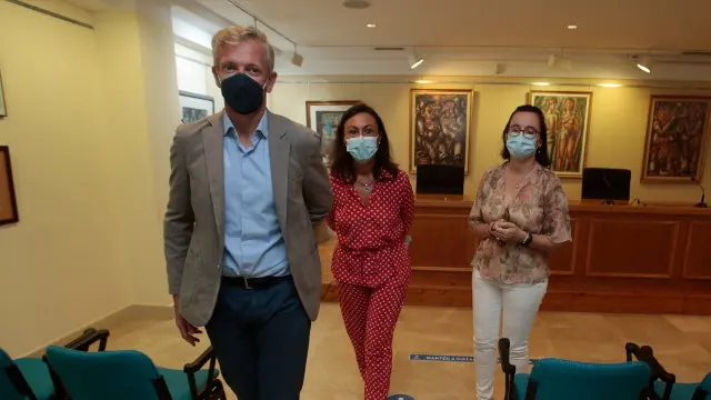 Rueda, este martes en Marín. GONZALO GARCÍA