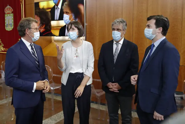 Feijóo, con Pontón, Puy y Caballero. LAVANDEIRA JR