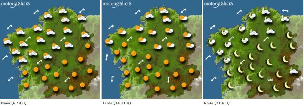 Previsión de MeteoGalicia para este lunes