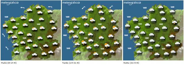 Previsión para este xoves. METEOGALICIA