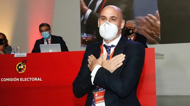 Rubiales, tras ser reelegido. EFE