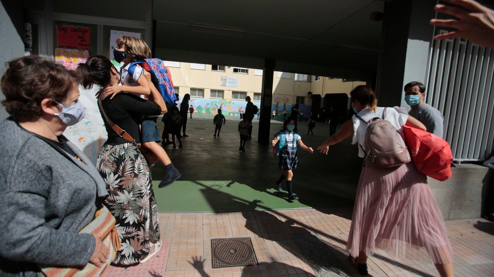 El colegio Calasancio, que ya ha reanudado su actividad, es el único centro gallego que ha sido cerrado por coronavirus hasta el momento. GONZALO GARCÍA