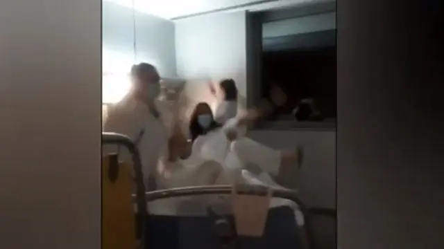 Las enfermeras que grabaron un vídeo en Tarragona.TIK-TOK