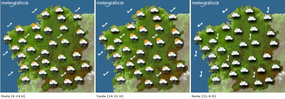 Predicción para este miércoles. METEOGALICIA