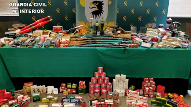 Armas interidas na operación Salvado-Ermas. GUARDIA CIVIL