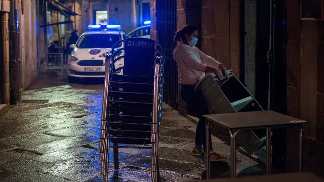 Una patrulla en Ourense. BRAIS LORENZO