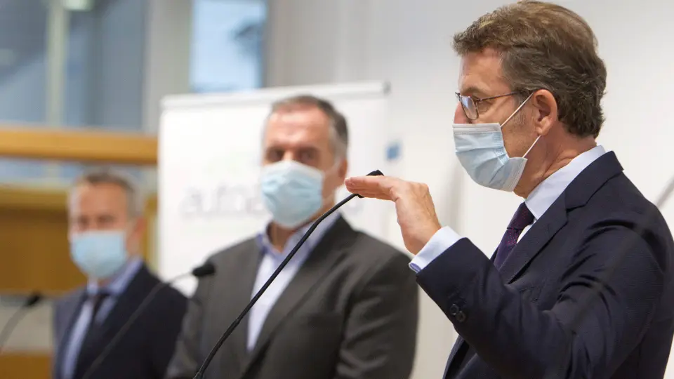 Feij&oacute;o durante a comparecencia. SALVADOR SAS (EFE)