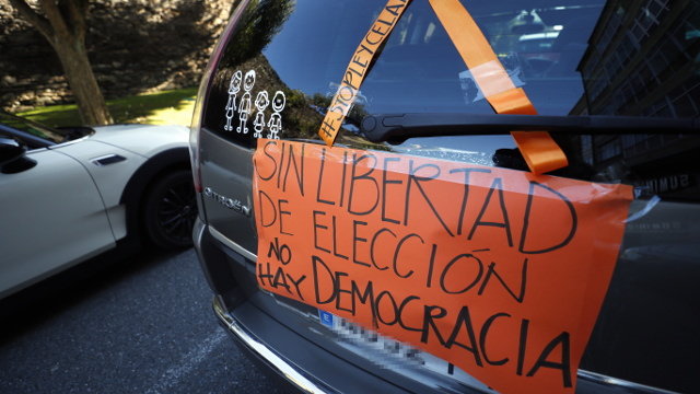 Protesta contra la ley Celáa en Lugo. VICTORIA RODRÍGUEZ