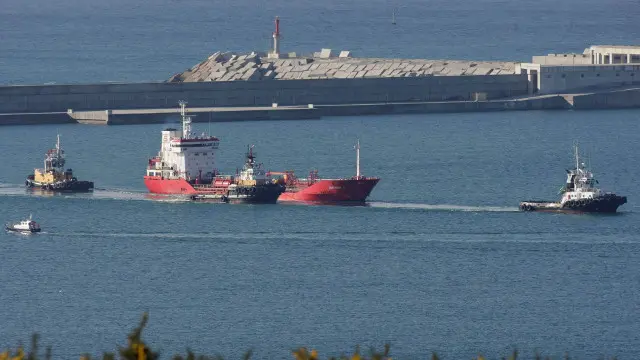 El quimiquero Sukran-C llega a A Coruña. Cabalar (Efe)
