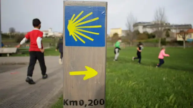 Unha imaxe dos alumnos do CEIP San Pedro de Visma, en A Coruña. EFE