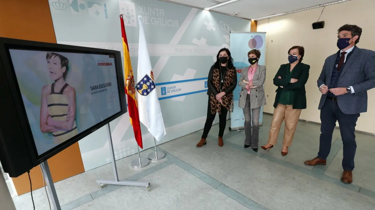 Presentación de Xacobeas Peregrinas, ayer en Lugo. SEBAS SENANDE