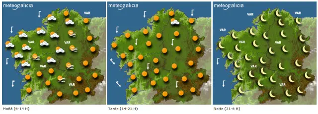 Previsi&oacute;n para este m&eacute;rcores. METEOGALICIA