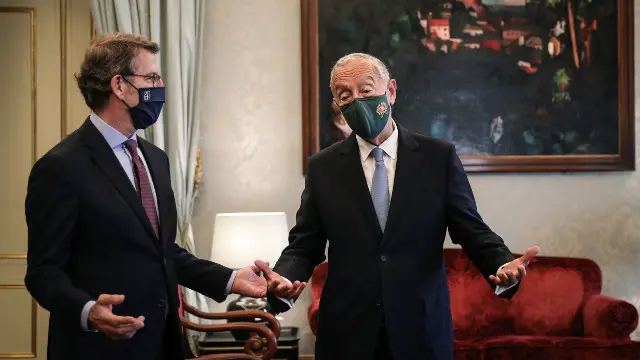 Rebelo de Sousa con Feijóo. EFE