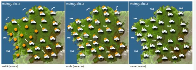 Predicci&oacute;n para este domingo. METEOGALICIA