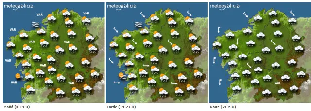 Previsi&oacute;n para este m&eacute;rcores. METEOGALICIA