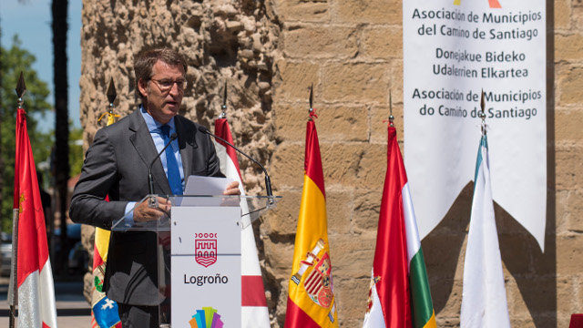 Alberto Núñez Feijóo en La Rioja. EUROPA PRESS