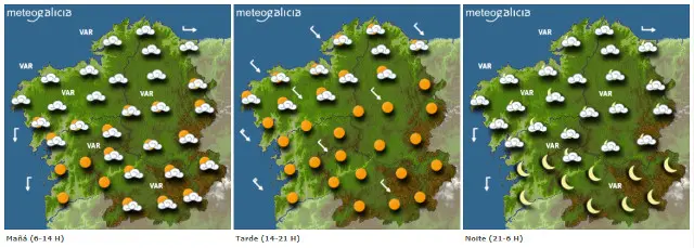 Previsión para este luns. METEOGALICIA