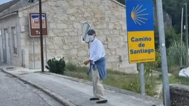 Rebelo de Sousa, en el Camino. EP