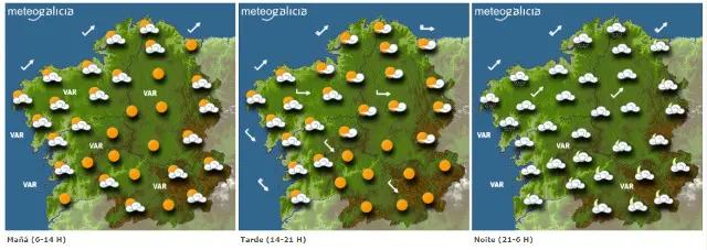 Previsión para este martes. METEOGALICIA