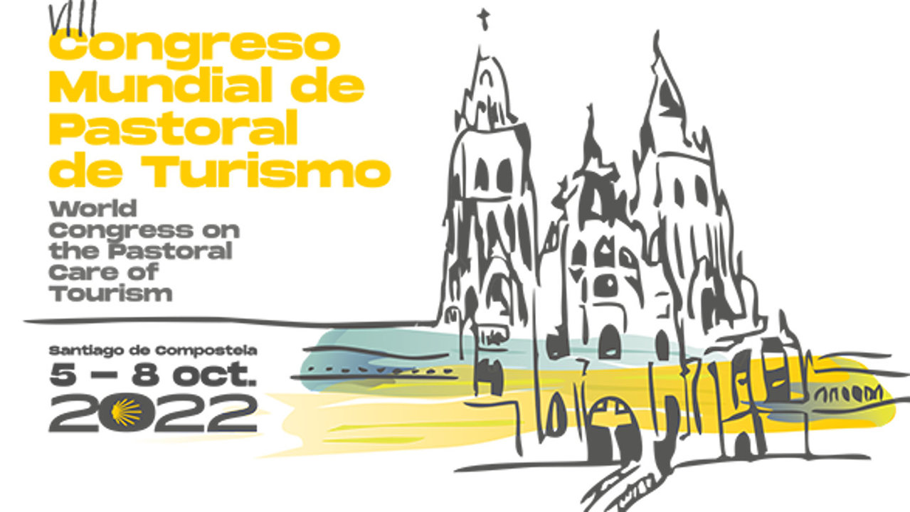 Cartel del VIII Congreso Mundial de Pastoral de Turismo.AEP