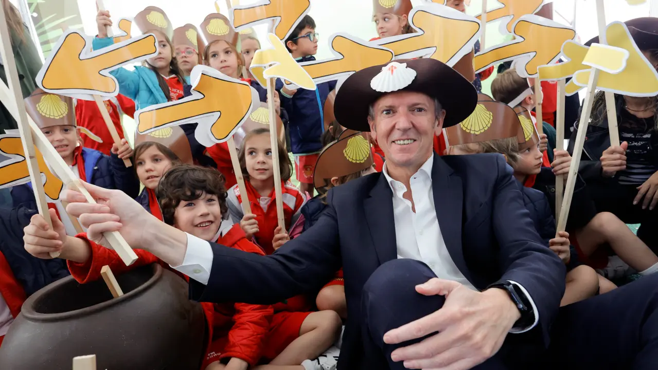 Rueda en el III Festival Escolar del camino Inglés. EFE