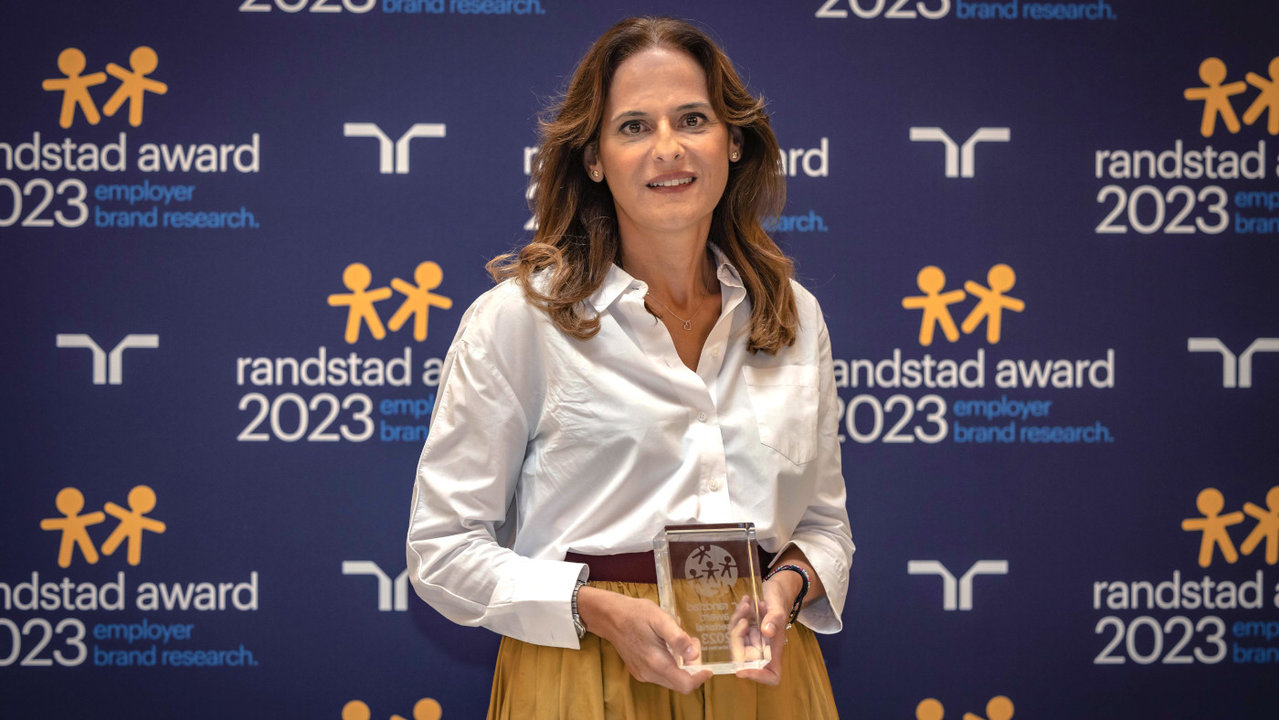 La directora de Talento y Cultura de BBVA en España recogió el premio. BBVA