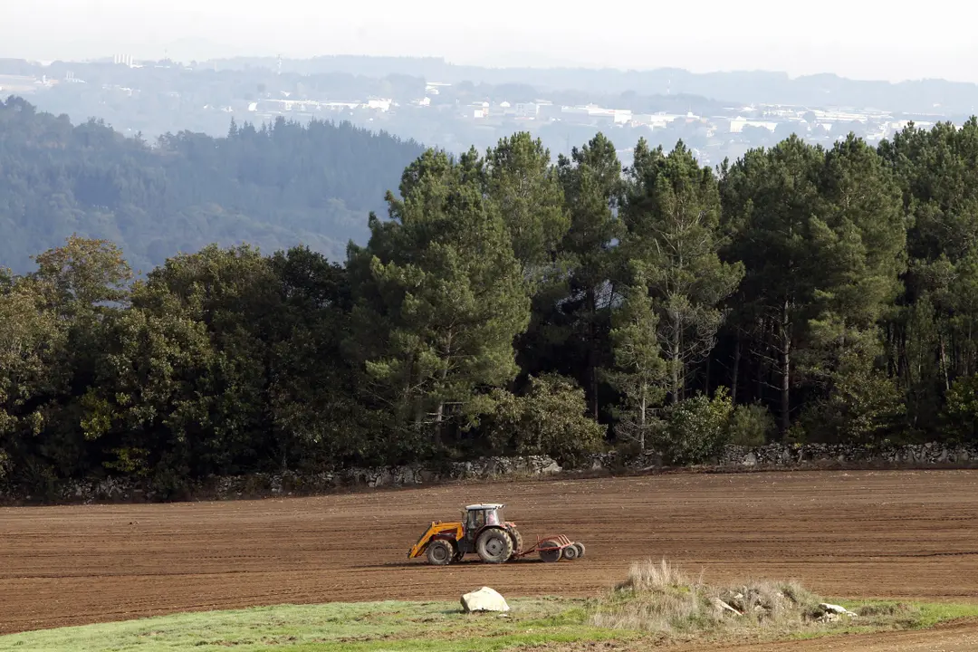 Un tractor en el campo. EFE