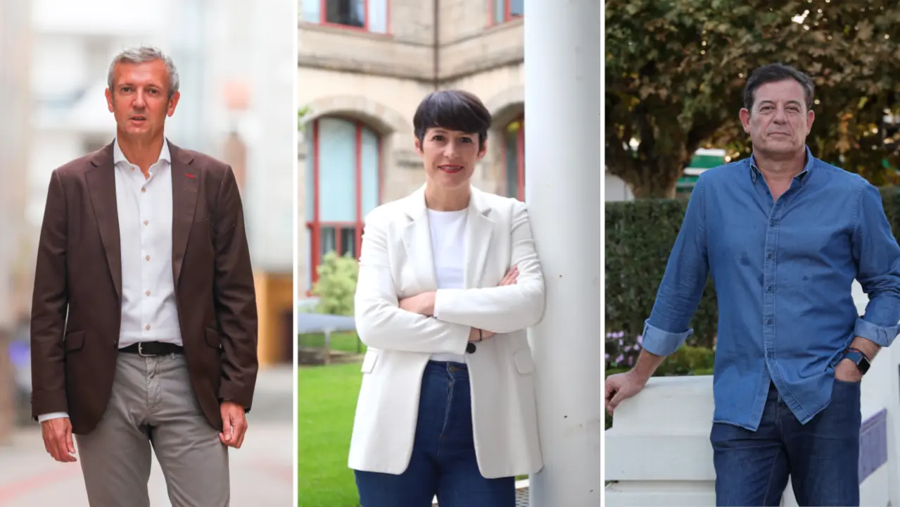 Alfonso Rueda, Ana Pontón y José Ramón Gómez Besteiro. AEP